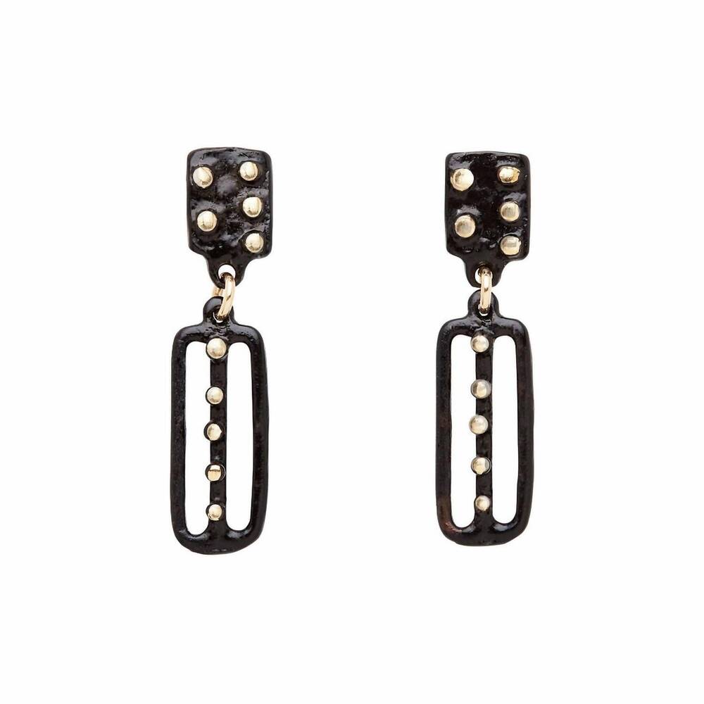 NEW JULIE COHN DESIGN women's kusama earring in black / bronze